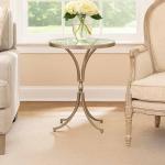 جلوريال طاولة خدمة بسطح زجاجي