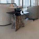 مارتل طاولة جانبية رخام 50*50 سم وودي