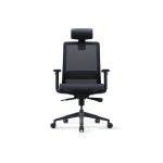 أريسول كرسي مكتب أسود بمسند ذراعين متحرك