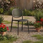 لينتو كرسي حدائق ومقاهي وودي - أسود
