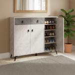 أليتا دولاب أحذية خشب رمادي 3 أبواب