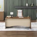 نيو نيرا مكتب 140 سم بني وودي