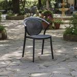 كاما كرسي حدائق ومقاهي وودي - أسود