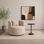 كالما كنب فردي كريمي وودي