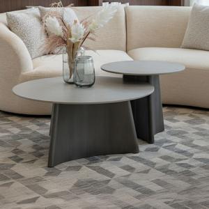 بلاتين طقم طاولة قهوة بورسلان وودي