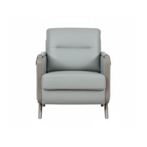 روبيك كنب استقبال مكتبي فردي جلد رمادي وودي