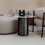 انجيلو طاولة جانبية بورسلان 50×50 سم  وودي