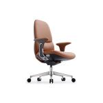 رويال كرسي مكتبي بني بمسند ظهر متوسط وودي