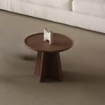 ماسا طاولة جانبية دائرية جوز وودي