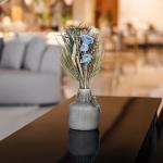 فازة سيراميك صغيرة مع ورد مجفف سماوي وودي