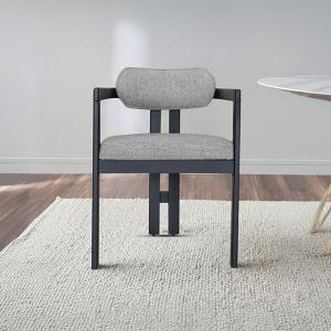 بادوفا كرسي رمادي قماش وودي