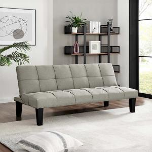 بيرل كنب سرير 3 مقاعد رمادي فاتح وودي