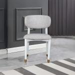 أكورسا كرسي كريمي قماش وودي