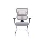 كرسي زوار شبكي رمادي وودي