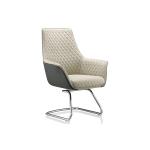 كلاسي كرسي زوار بيج بمسند ظهر متوسط وودي