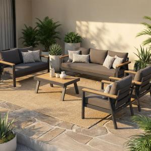 ماربيا طقم جلسة حدائق 5 قطع وودي