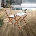 ويكر طاولة قهوة خارجية وودي