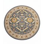 جونا سجاد بلجيكي دائري أزرق بنقوش وزخارف أنيقة