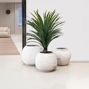 مركن فخار رصاصي صغير وودي