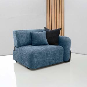 فيولا كنب يد يمين فردي أزرق وودي