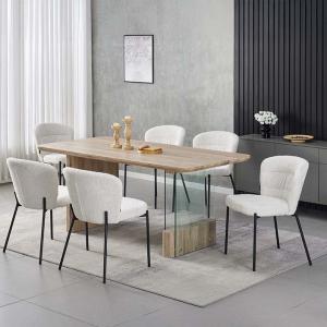 جنان طاولة طعام خشبي بدون كراسي وودي