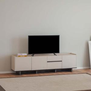 بيلا طاولة تلفزيون 208 سم كريمي وودي