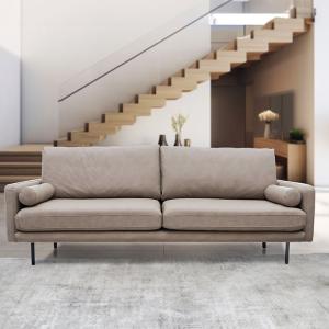 تورينو كنب ثلاثي جلد بيج غامق وودي