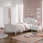 جاسمين سرير مفرد أبيض 100*200 سم وودي