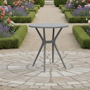 طاولة دائرية للحدائق والمقاهي - رصاصي B