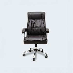 كرسي مكتب جلد بني وودي