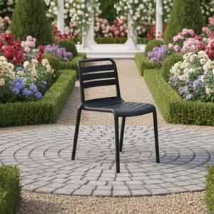 نست كرسي للمقاهي والحدائق بدون مسند يد