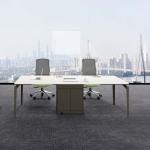 نيو ميامي طاولة اجتماع بيضاء 240 سم وودي