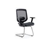 كرسي زوار ثابت أسود وودي