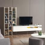 فورزا طاولة تلفزيون مع أرفف وودي