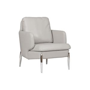 جون كنب مكتبي جلد رمادي وودي