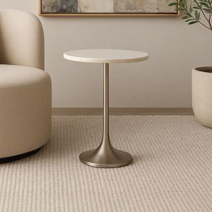 سويرف طاولة خدمة بسطح رخامي - رخام-بيج