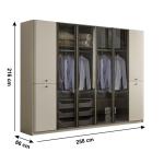 تروفا دولاب 6 أبواب وودي