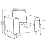 ليفيا كنب مكتبي فردي وودي