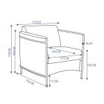 زها كنب مكتبي جلد بيج وودي