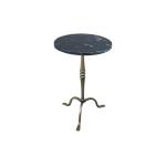 شايني طاولة خدمة بقاعدة معدنية وودي