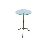 شايني طاولة خدمة بقاعدة معدنية وودي