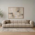 مدريد كنب 4 مقاعد 280 سم بني وودي