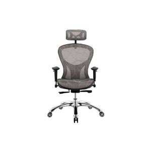 كرسي مكتبي شبك طويل وودي