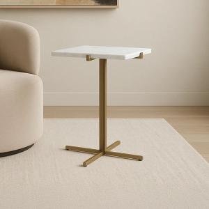 أوبتيما طاولة خدمة بقاعدة معدنية وودي