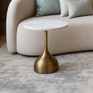 فالنسيا طاولة خدمة بقاعدة باللون الذهبي