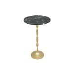 لاسترا طاولة خدمة باللون الذهبي - رخام أسود