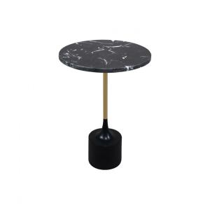 ماريبا طاولة خدمة بقاعدة أسود مع ذهبي - رخام أسود