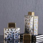 جرة سيراميك ذهبية صغيرة وودي