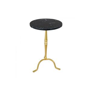 شايني طاولة خدمة بقاعدة معدنية وودي