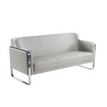 إكال كنب مكتبي ثلاثي رمادي وودي